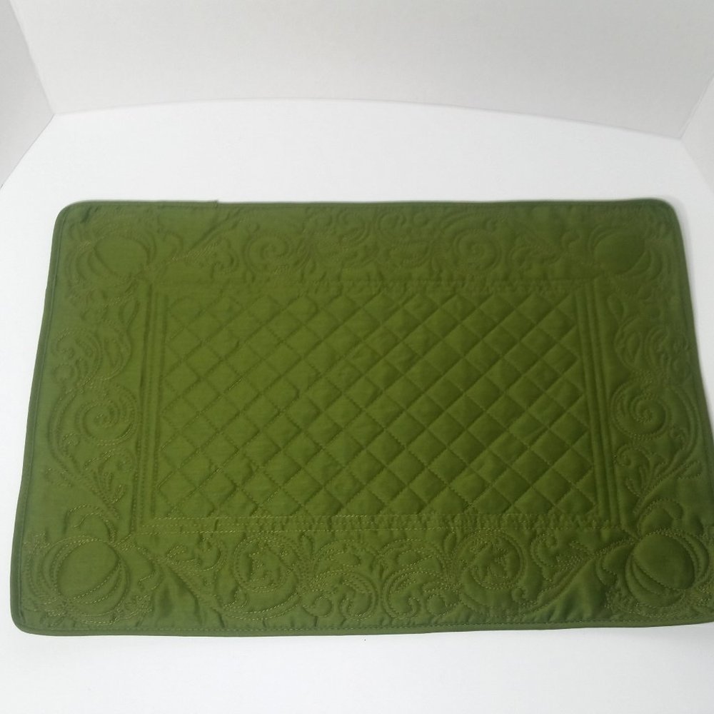 Green Pumpkin Place mats Set of 8 Cotton Placemats